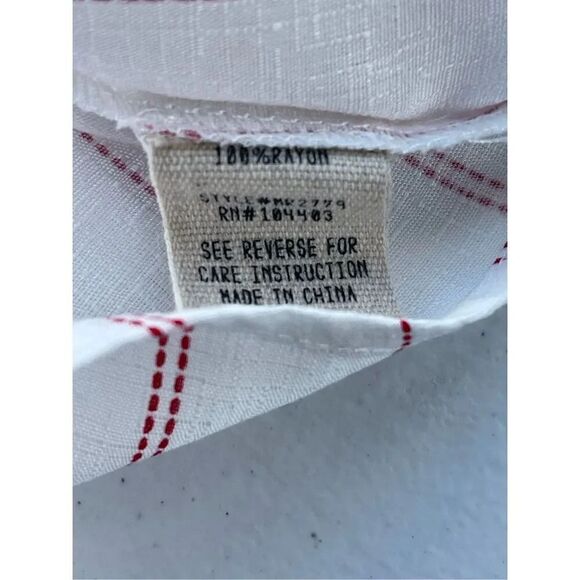 T4 Moon River Cold Shoulder‎ Top Striped Ruffle Eyelet Blouse XS - Picture 4 of 5